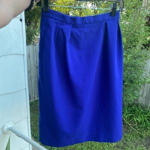 🧹Royal blue wool, vintage pencil skirt, size 4